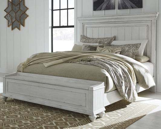 Kanwyn Panel Bed With Storage Bench
