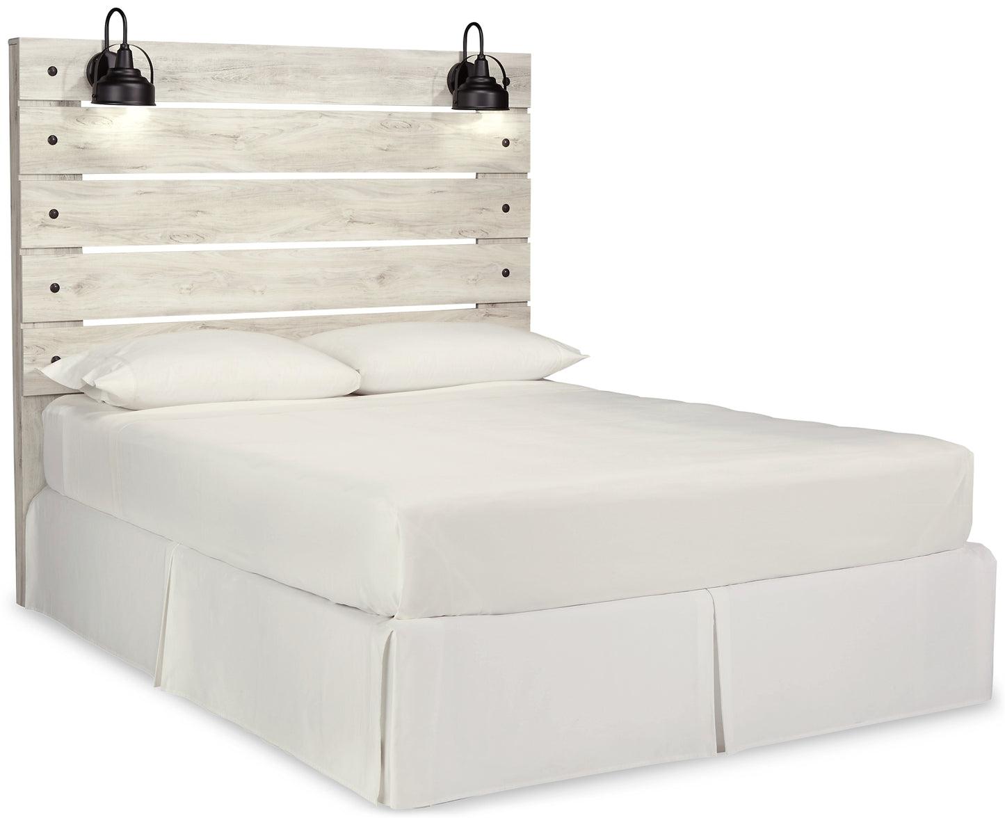 Cambeck Panel Headboard With Mirrored Dresser