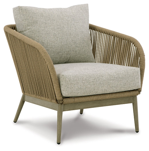 Swiss Valley Outdoor Sofa and 2 Lounge Chairs with Coffee Table and 2 End Tables