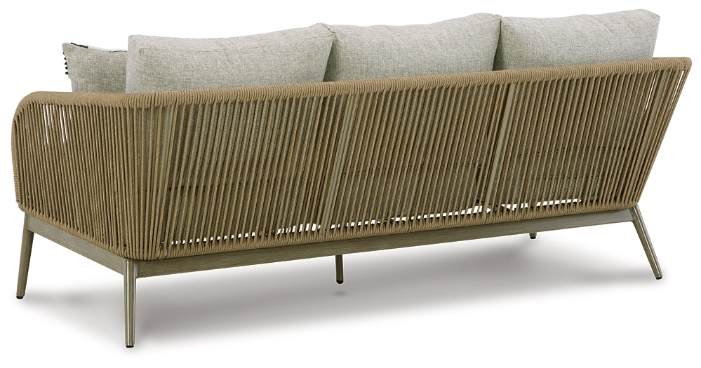 Swiss Valley Outdoor Sofa and 2 Lounge Chairs with Coffee Table and 2 End Tables