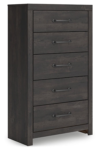 Hollivern Twin Panel Bed with Mirrored Dresser, Chest and Nightstand