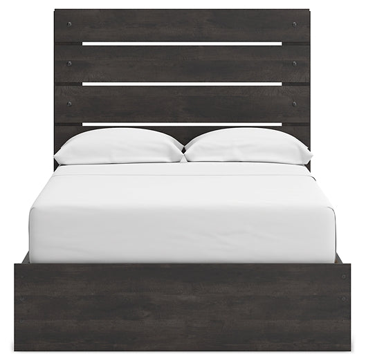 Hollivern Full Panel Bed with Storage with Mirrored Dresser, Chest and Nightstand