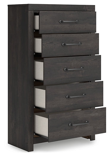 Hollivern Twin Panel Storage Bed with Mirrored Dresser, Chest and Nightstand