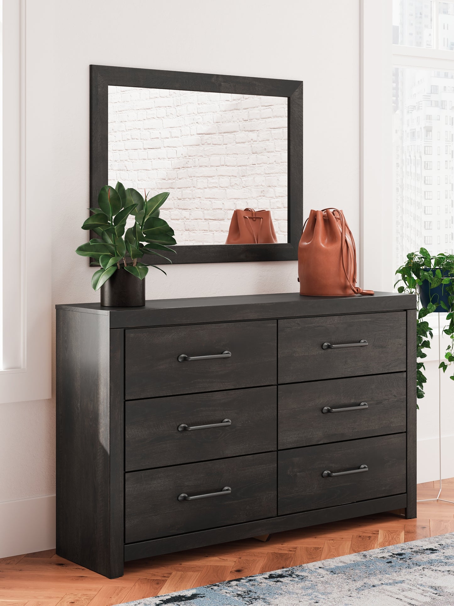 Hollivern Twin Panel Storage Bed with Mirrored Dresser, Chest and Nightstand
