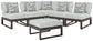Beachloft 5-Piece Outdoor Sectional with Ottoman