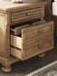 Feddinger King Panel Bed with Mirrored Dresser, Chest and Nightstand
