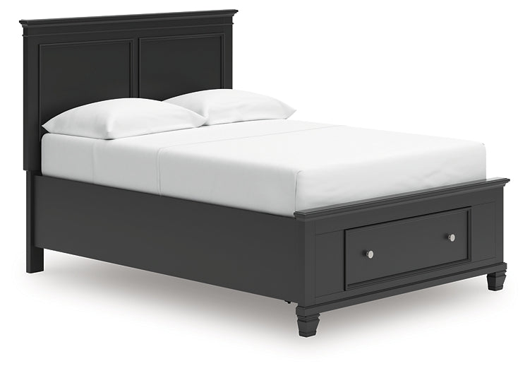 Lanolee Full Panel Storage Bed, Dresser, Mirror and Nightstand