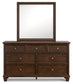 Danabrin Queen Panel Storage Bed, Dresser and Mirror