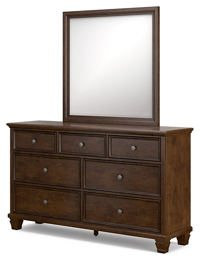 Danabrin Twin Panel Storage Bed, Dresser and Mirror