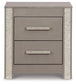 Surancha Queen Poster Bed with Mirrored Dresser and 2 Nightstands